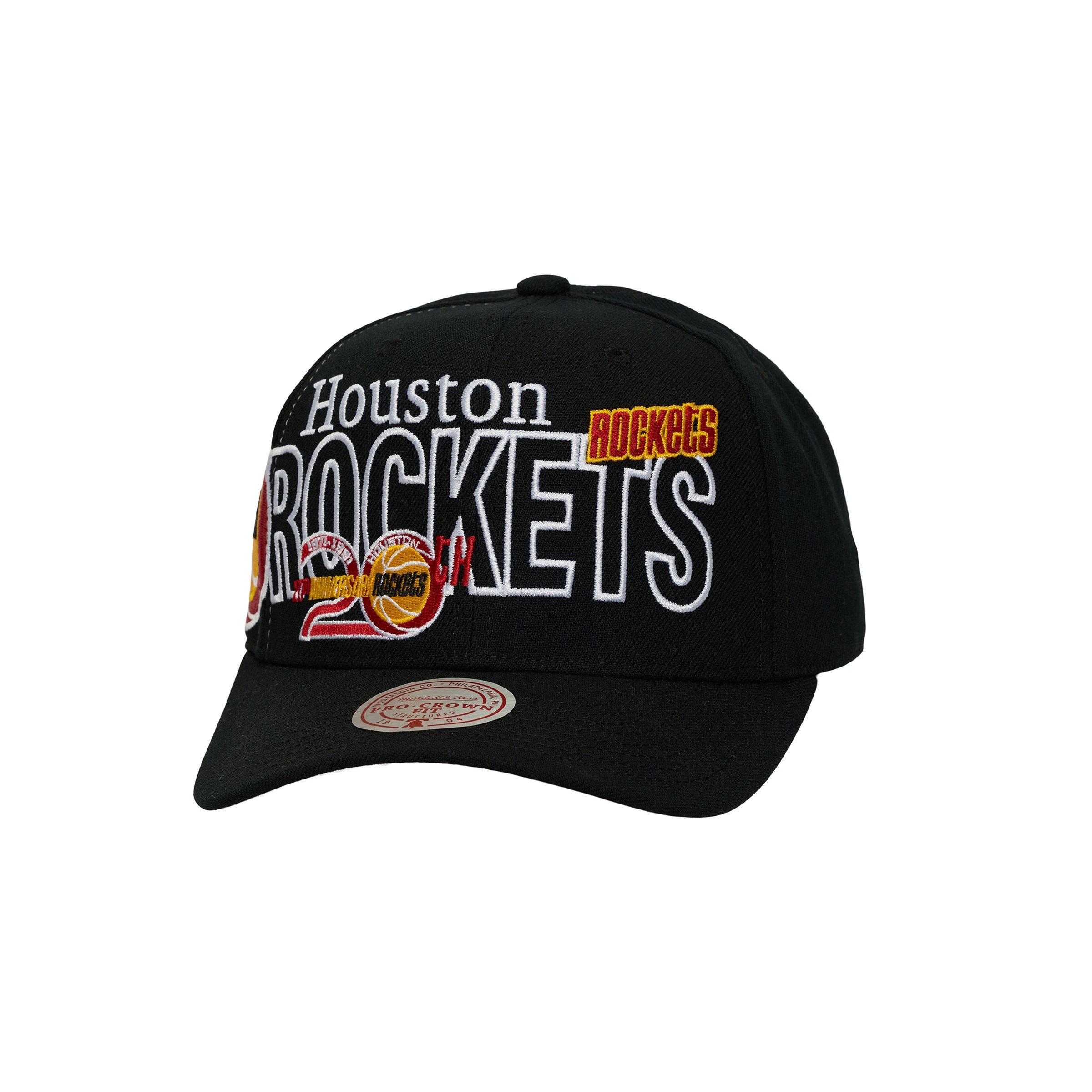 Mitchell & Ness Houston Rockets Mash Up Snapback Hat - Black - BLACK